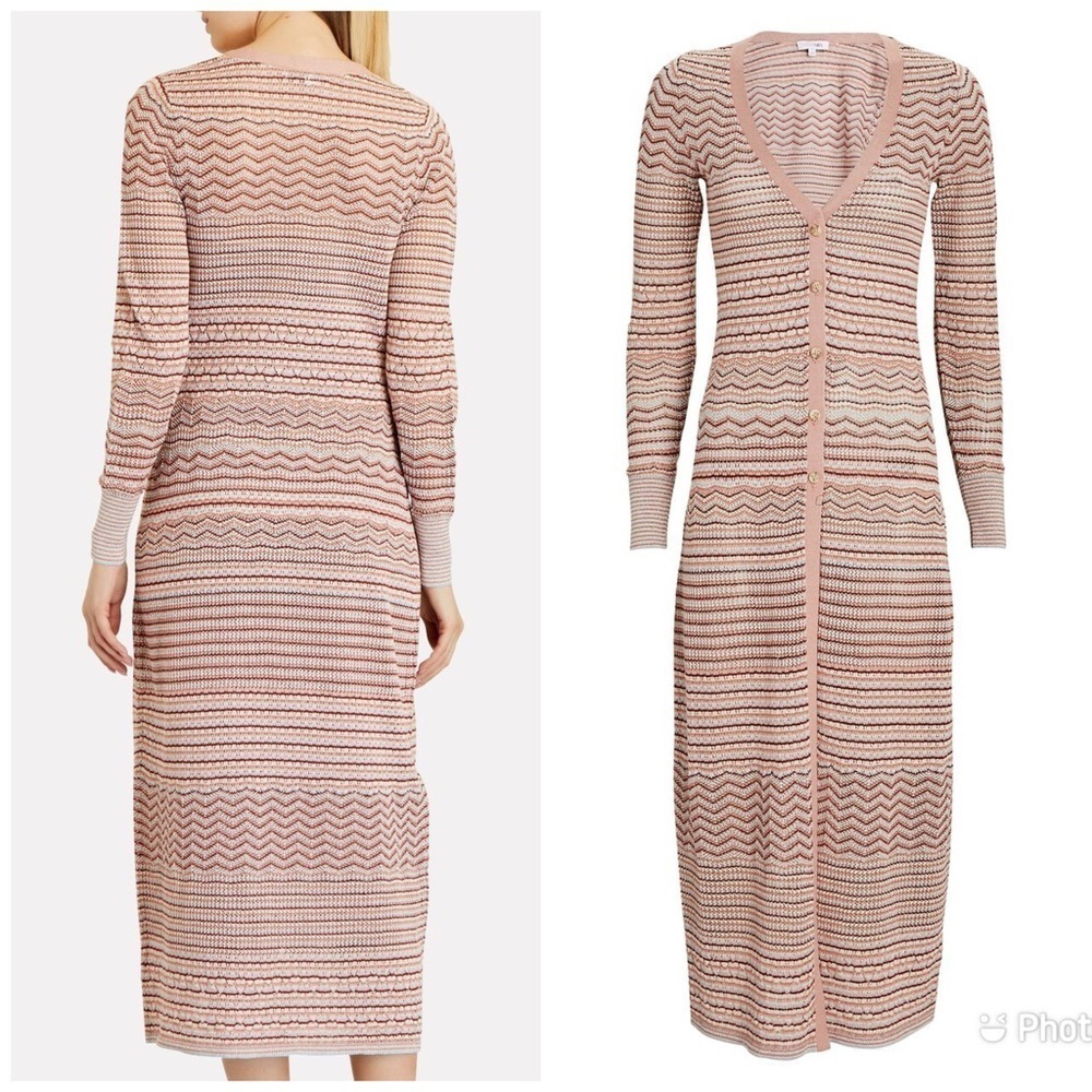 Intermix Ava Duster Cardigan Pink Blue Red‎ Sz M